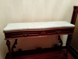 Consola madera mármol