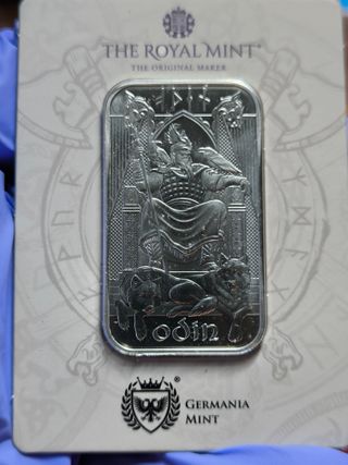 Moneda 1 Onza Plata ODIN Dioses Nórdicos