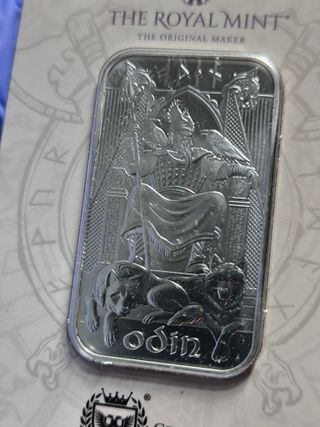 Moneda 1 Onza Plata ODIN Dioses Nórdicos