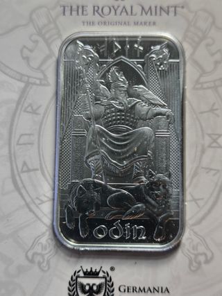 Moneda 1 Onza Plata ODIN Dioses Nórdicos