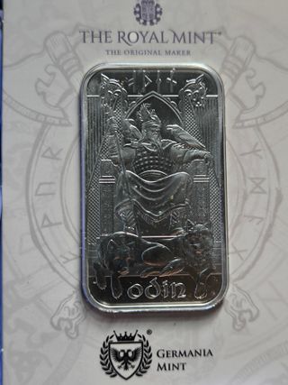 Moneda 1 Onza Plata ODIN Dioses Nórdicos