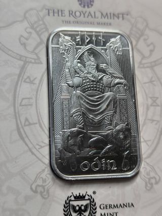 Moneda 1 Onza Plata ODIN Dioses Nórdicos