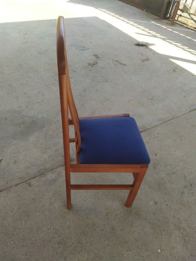 Silla madera azul - Comedor
