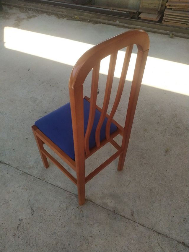 Silla madera azul - Comedor