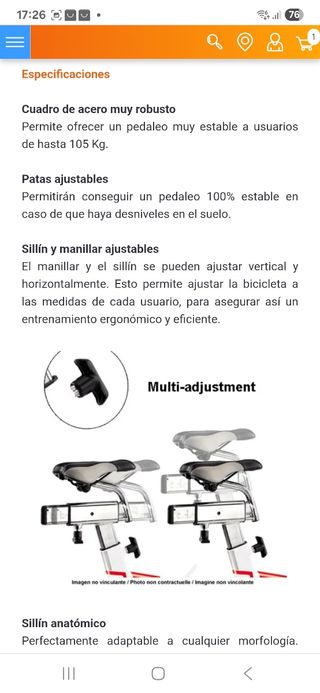 Bicicleta spinning BH Fitness