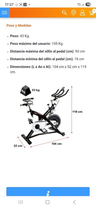 Bicicleta spinning BH Fitness