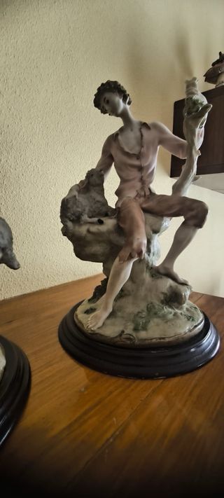 Pareja figuras porcelana pastoriles