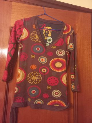 Jersey Desigual M - Rojo y marrón