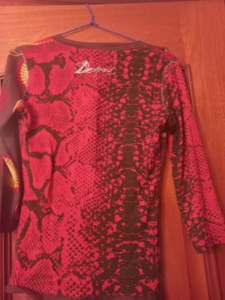 Jersey Desigual M - Rojo y marrón