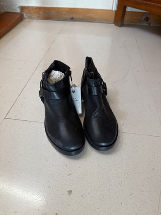 Botines Zara niña talla 34- Piel negra