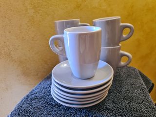 Tazzine caffè grigie 5+6, ottime condizioni