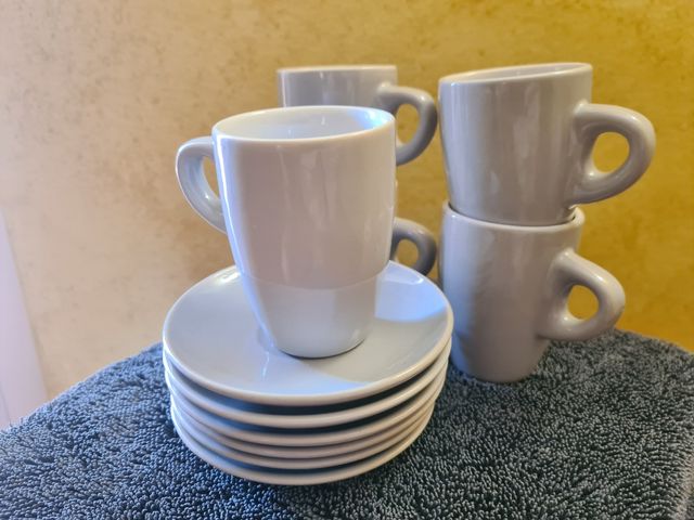 Tazzine caffè grigie 5+6, ottime condizioni