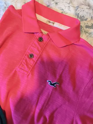 Polos Hollister L - Rosa y Verde