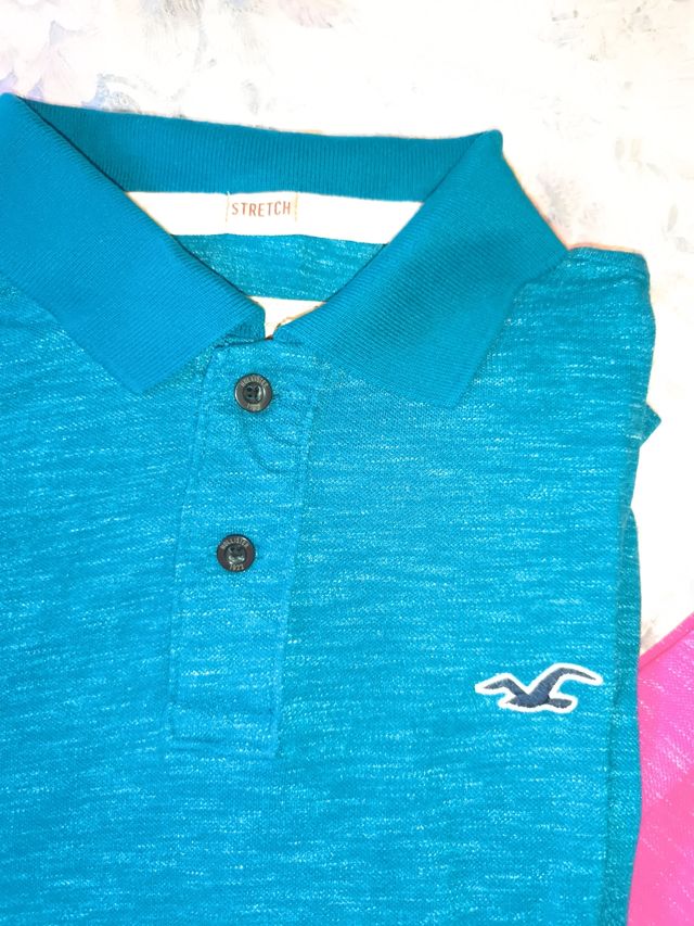 Polos Hollister L - Rosa y Verde