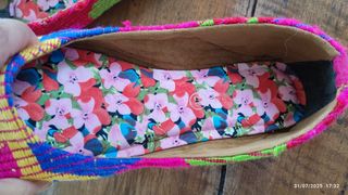 Ballerine multicolor in tessuto