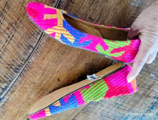 Ballerine multicolor in tessuto