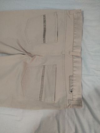 Pantalón vestir Zara beige - Talla L