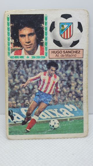 CROMO DE FUTBOL HUGO SANCHEZ ATLETICO DE MADRID 