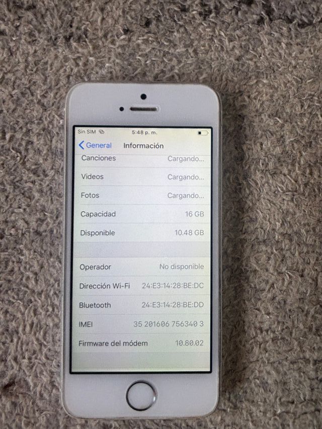 iPhone 5s argento 16gb