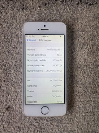 iPhone 5s plata 16gb