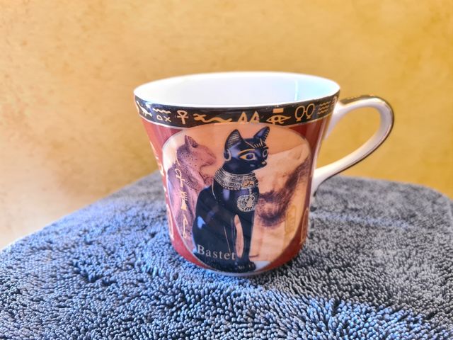 Tazza vintage Egitto Fathi Mahmoud Bastet original
