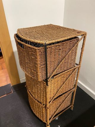 Cajonera mimbre 3 cajones