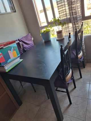 Mesa comedor extensible +  6 sillas