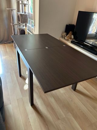 Mesa comedor cuadrada extensible 90x90/180x90
