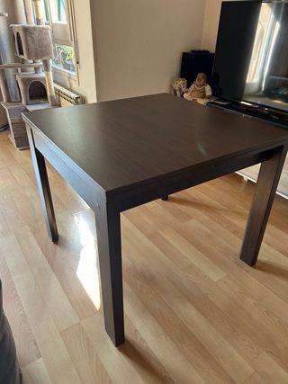 Mesa comedor cuadrada extensible 90x90/180x90