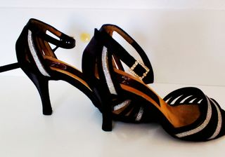 Zapatos baile Paulo negros y plateados 