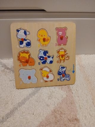 Puzzle Animales Madera - 9 piezas