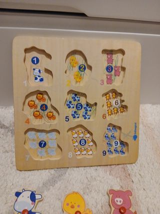 Puzzle Animales Madera - 9 piezas