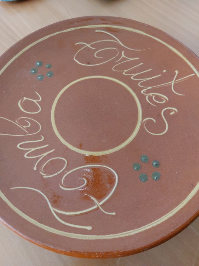 Plato de cerámica para girar y servir tortillas