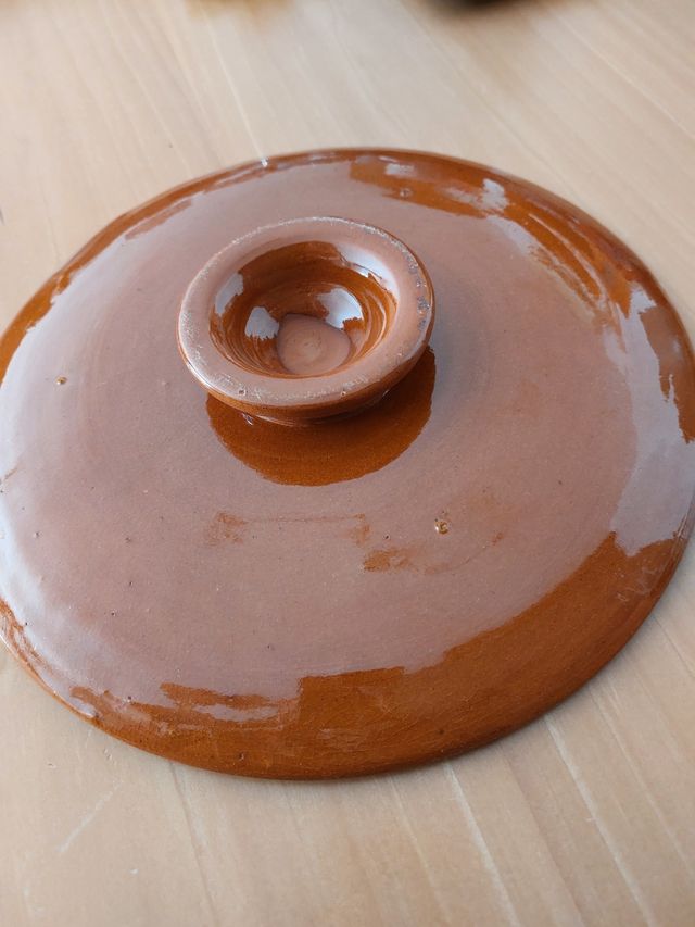 Plato de cerámica para girar y servir tortillas