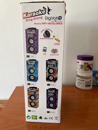 Altavoz Karaoke DigiVolt rosa-morado