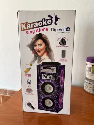 Altavoz Karaoke DigiVolt rosa-morado