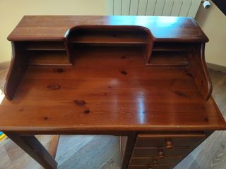 Escritorio madera maciza 4 cajones