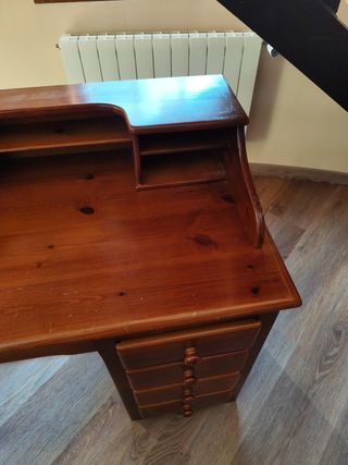 Escritorio madera maciza 4 cajones