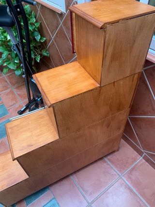 Cajonera escalera 10 cajones madera de pino
