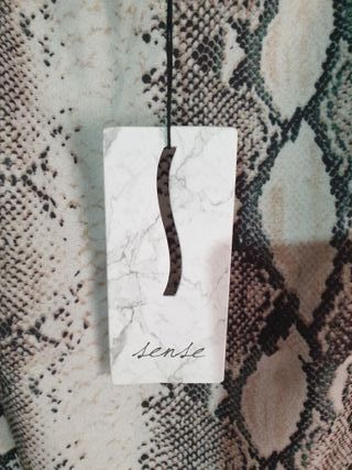 Vestido serpiente beige-marrón
