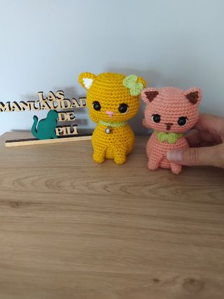 2 Gatitos Amigurumi tejidos a crochet