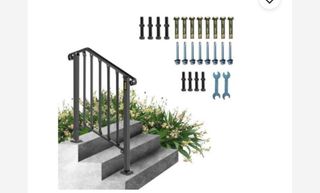 2 Barandillas escalera hierro negro - sin uso