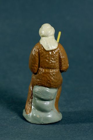 FIGURA DE PESCADOR, EN BARRO, PARA BELÉN. 7 CM.