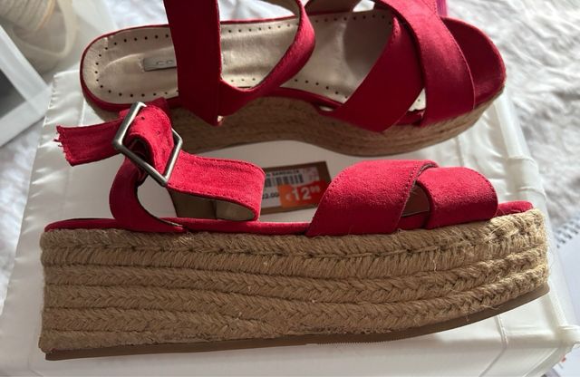 Alpargatas rojas mujer