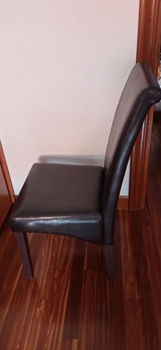 4 Sillas Comedor Piel Marrón
nuevas 