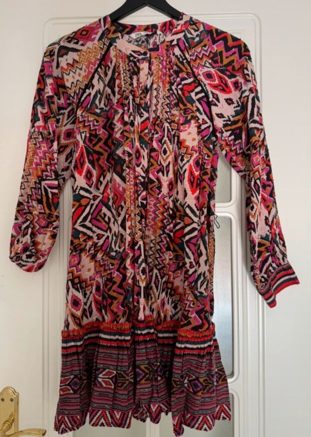 Vestido étnico de Zara multicolor talla S