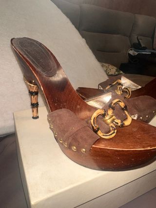 Zapatos tacón madera mujer - 40