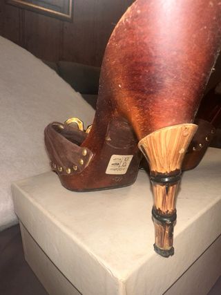 Zapatos tacón madera mujer - 40