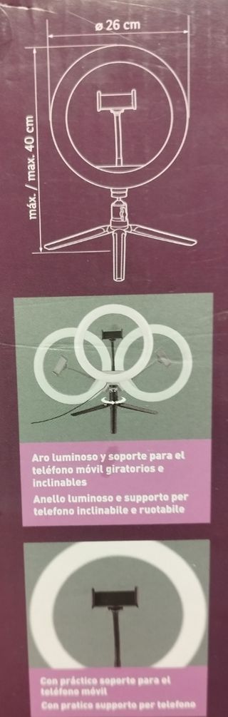 Aro Luz LED Regulable + Soporte Móvil