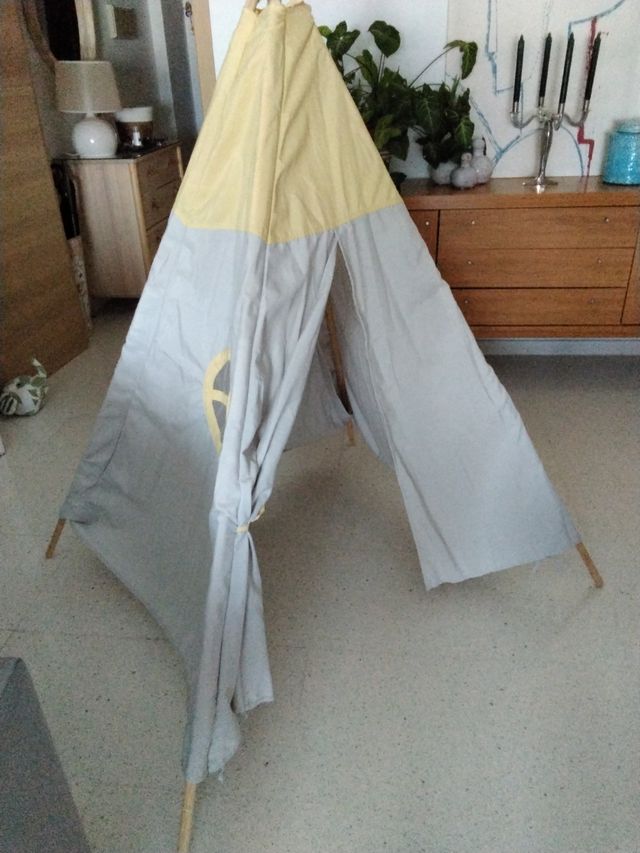 Tipi infantil - Amarillo y Gris